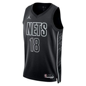 Camiseta Hombre NBA Brooklyn Nets Yuta Watanabe 18 2022-23 Jordan Statement Edition Negro Swingman
